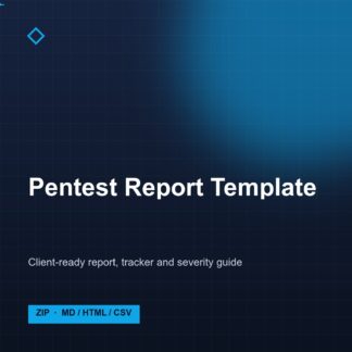 Penetration Test Report Template cover